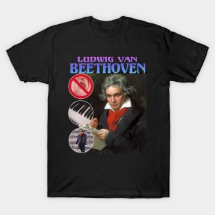 BEETHOVEN RAP TEE Ludwig Van Beethoven Cool Vintage Retro 90's Graphic Band T-Shirt T-Shirt